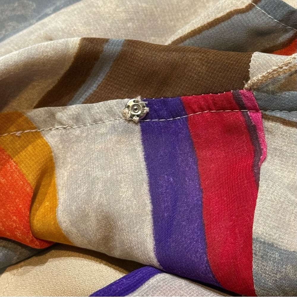 👗🎨 LAUREN‎ RALPH LAUREN Striped Wrap Dress | Multicolor Tie Belt | Sz 12 - Picture 6 of 9